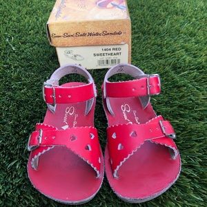Sun-San Saltwater Sandals “Sweetheart” Red SZ 6